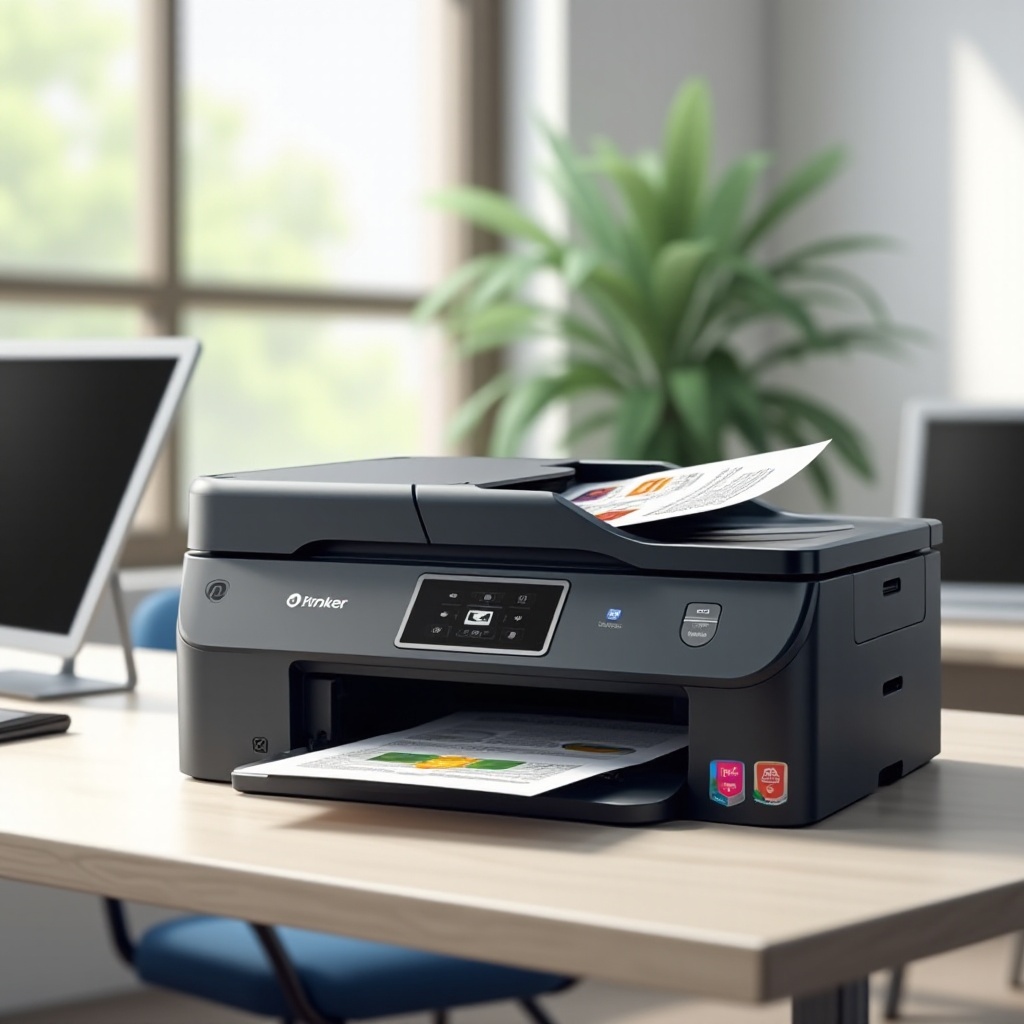 printer na may USB flash drive na port